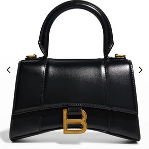 Excellent condition Balenciaga XS shiny black Hourglass bag